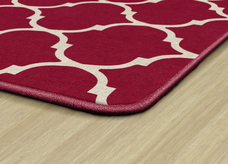 TRELLIS RED RECTANGLE CARPETS 4X6