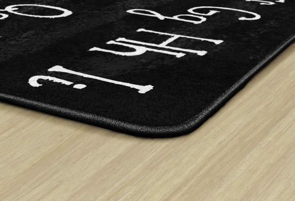CHALKBOARD ALPHABET RECTANGLE CARPETS 7'6" X12'
