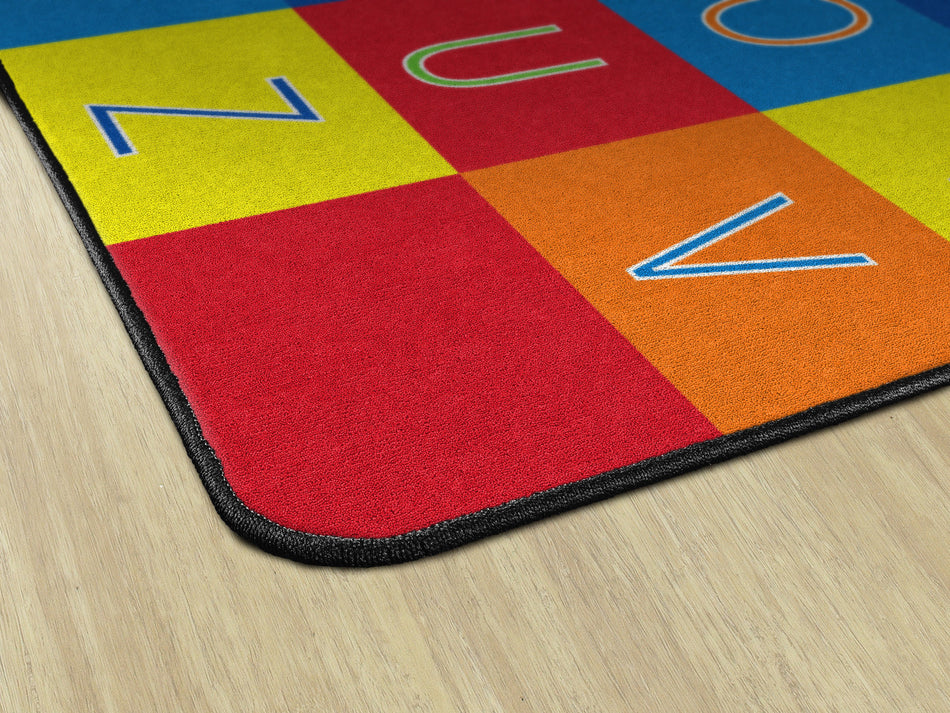 ALPHABET SEATING SQUARES (SET OF 26) SQUARE CARPETS 16"X16"