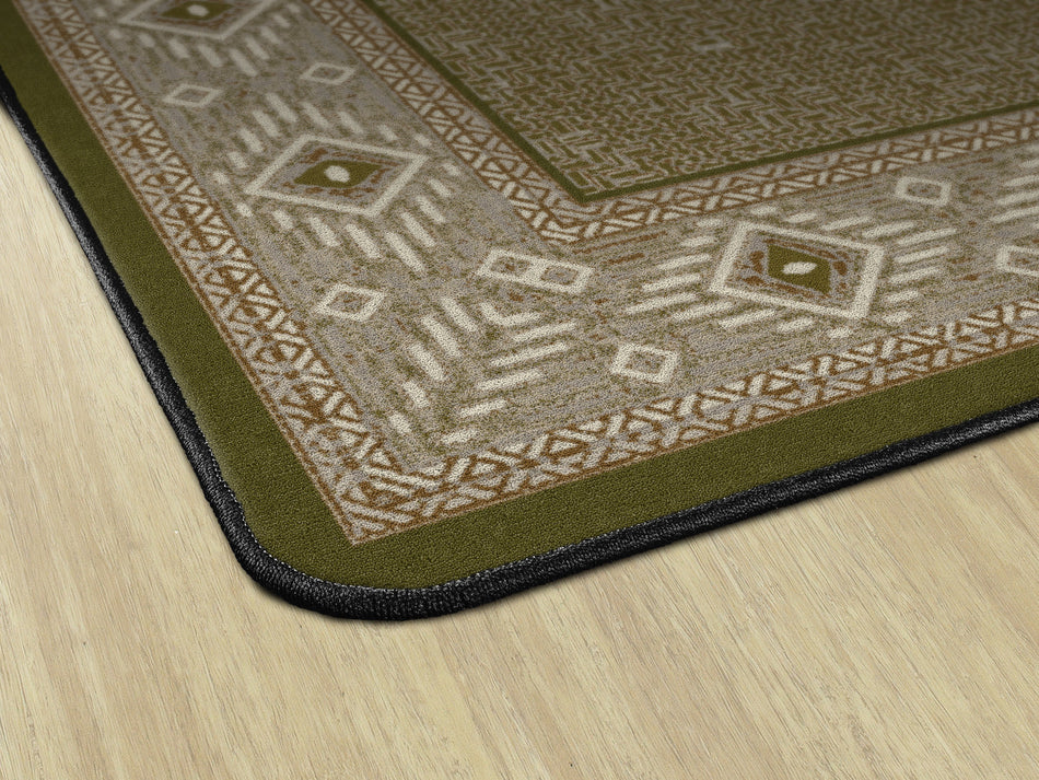 VENTANA WEAVE GREEN RECTANGLE CARPETS 8'4" X 12'