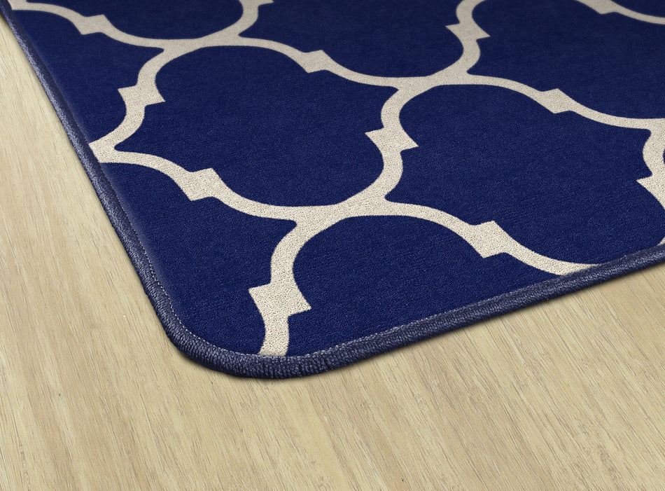 TRELLIS BLUE RECTANGLE CARPETS 4X6