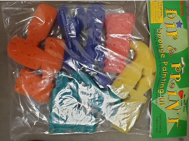 Roylco Painting Kit Sponge Tools Shapes