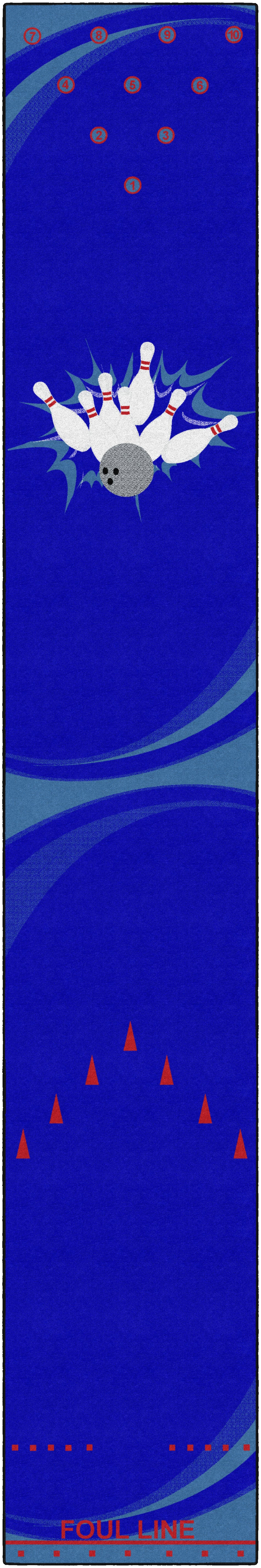 30' STRIKES N' SPARES BOWLING SKILLS  RECTANGLE CARPETS 30'X40"