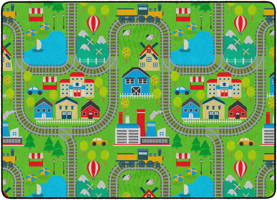 TRAIN RIDE RECTANGLE CARPETS 6X84