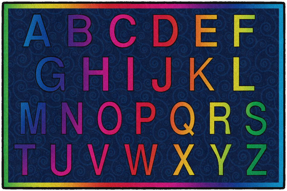 CHEERY ALPHABET RECTANGLE CARPETS 4X6