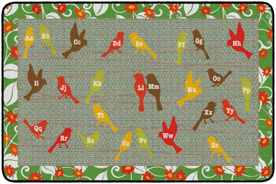 BIRDS ON A WIRE RECTANGLE CARPETS 4' x 6'