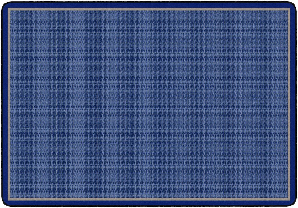 ALL OVER WEAVE BLUE RECTANGLE CARPETS 5'10" x 8' 4"