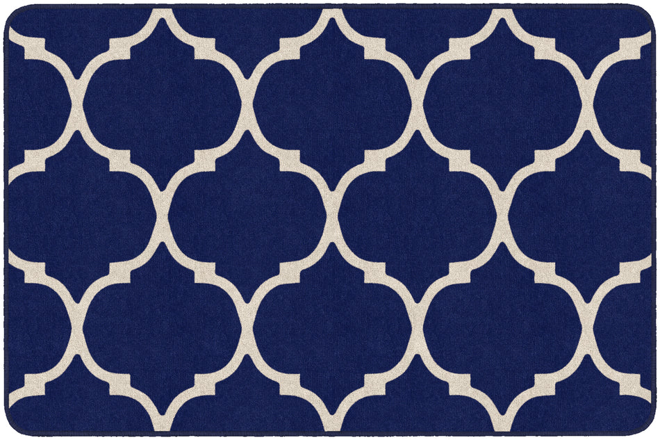 TRELLIS BLUE RECTANGLE CARPETS 4X6