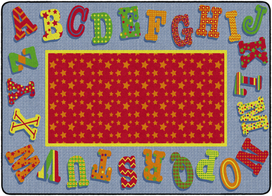 DANCING ALPHABET RECTANGLE CARPETS 6'x8'4
