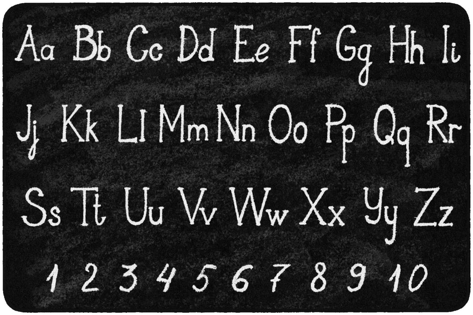 CHALKBOARD ALPHABET RECTANGLE CARPETS 4' X 6'