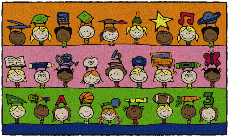 FUN AT SCHOOL RECTANGLE CARPETS 3' X 5'