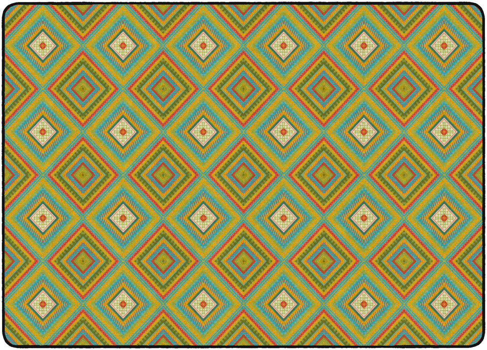 COZY DIAMOND STITCHES RECTANGLE CARPETS 6X8'4