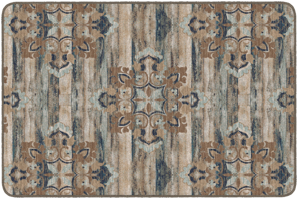 FRANKLIN BLUE RECTANGLE CARPETS 4X6