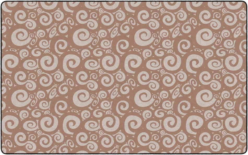SWIRL TONE ON TONE ALMOND RECTANGLE CARPETS 7'6X12