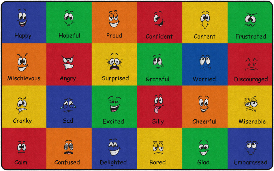 ALL TYPES OF FEELINGS RECTANGLE CARPETS 7'6X12