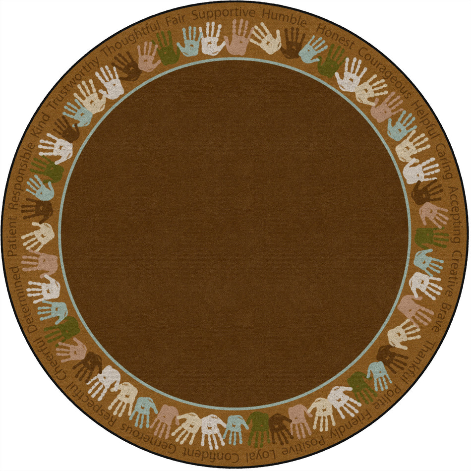 HELPING HANDS EARTH TONE ROUND CARPETS 6'