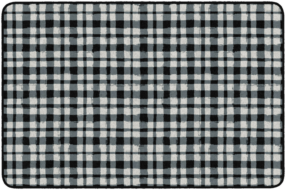 WATERCOLOR GINGHAM RECTANGLE CARPETS 4' X 6'
