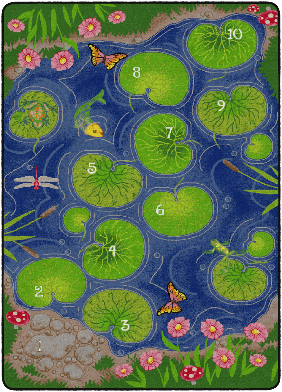 HOPSCOTCH POND RECTANGLE CARPETS 6' x 9'