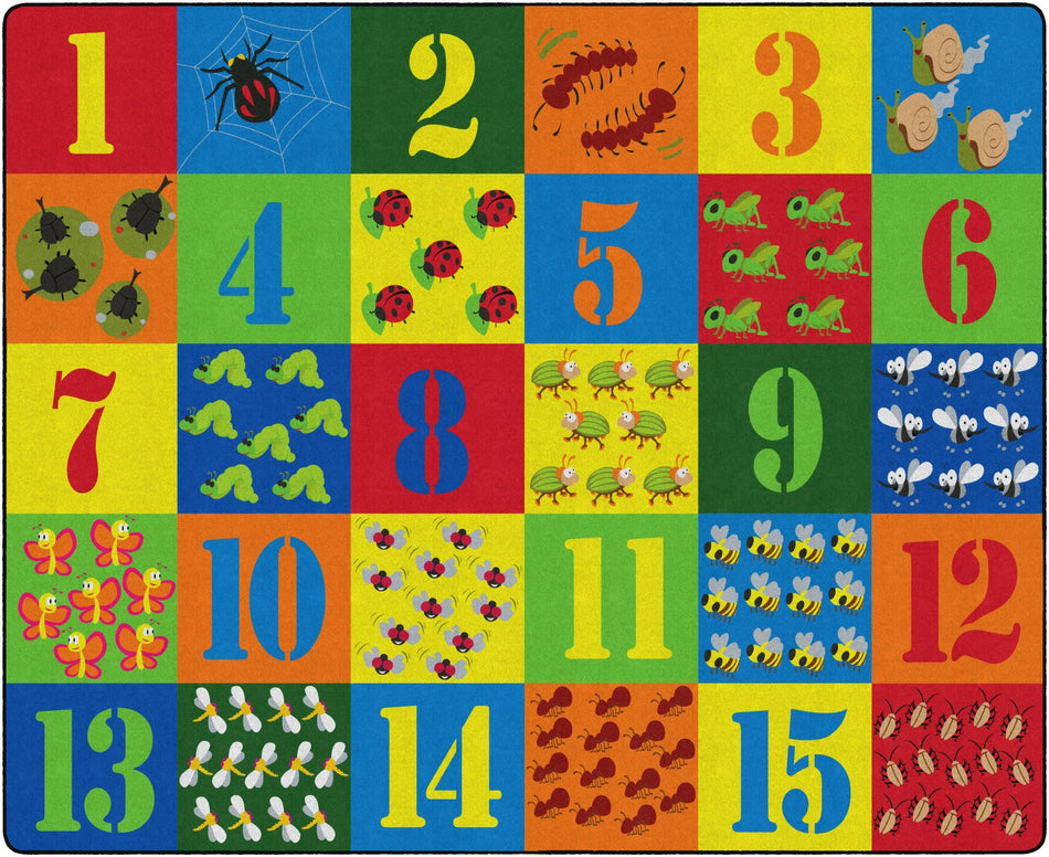 COUNTING CRITTERS PRIM (Seats 30) RECTANGLE CARPETS 10'6 x 13'2