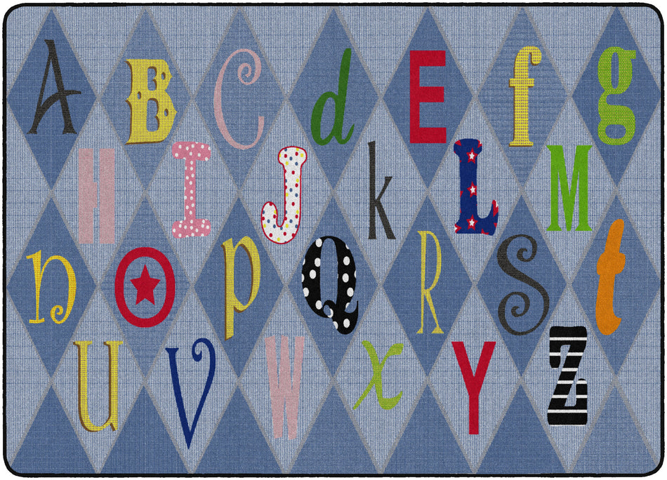 PLAYFUL LETTERS RECTANGLE CARPETS 6'x8'4