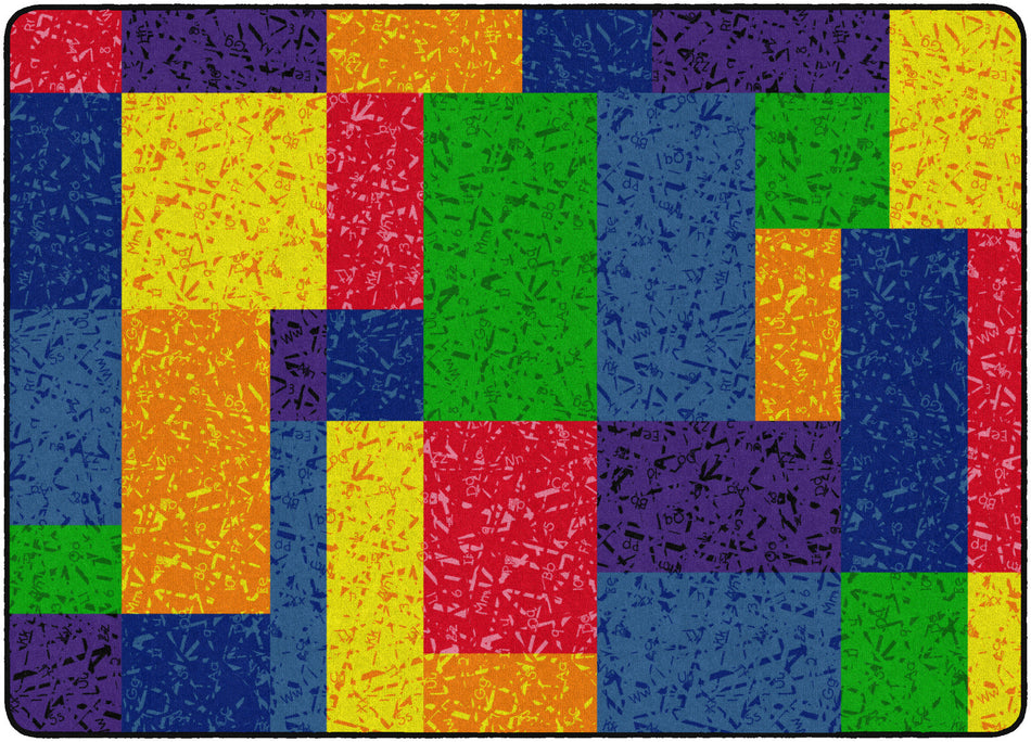 TERRIFIC SQUARES RECTANGLE CARPETS 5'10" x 8' 4"