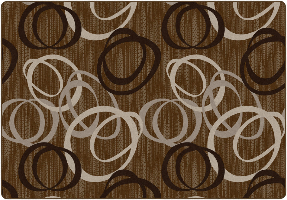 DUO CHOCOLATE/TAN RECTANGLE CARPETS 8'4" X 12'