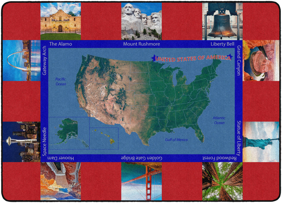 AMERICAN LANDMARKS RECTANGLE CARPETS 6 X 8'4