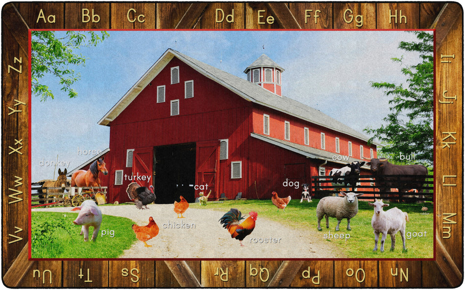 SEE MY BARN ANIMALS RECTANGLE CARPETS 7'6X12