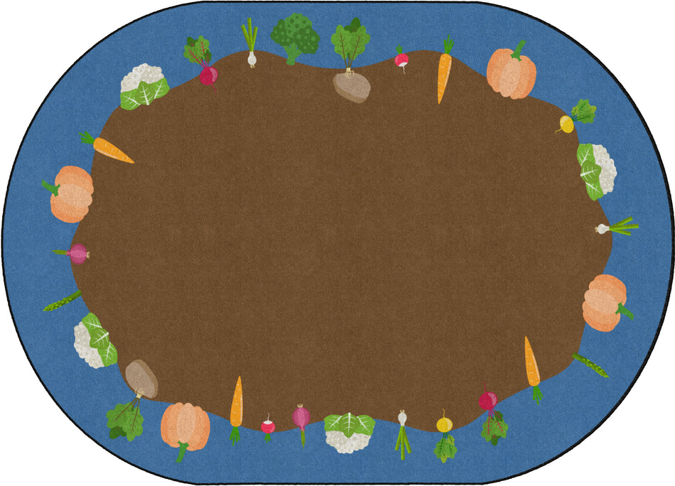 MY VEGETABLE GARDEN OVAL CARPETS 6 X 8'4