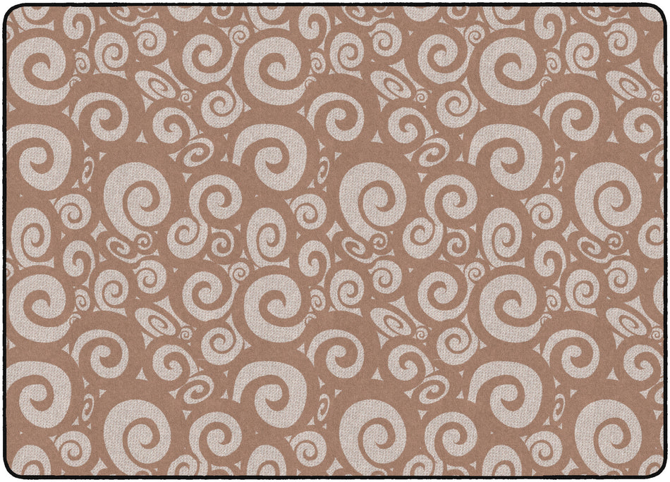 SWIRL TONE ON TONE ALMOND RECTANGLE CARPETS 6X8'4