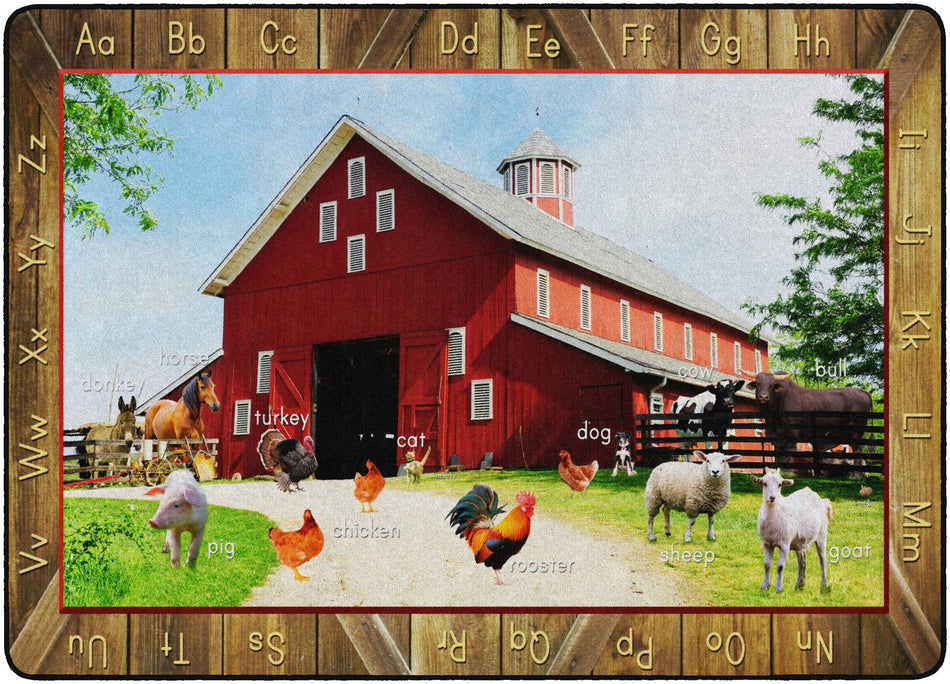 SEE MY BARN ANIMALS RECTANGLE CARPETS 6X8'4