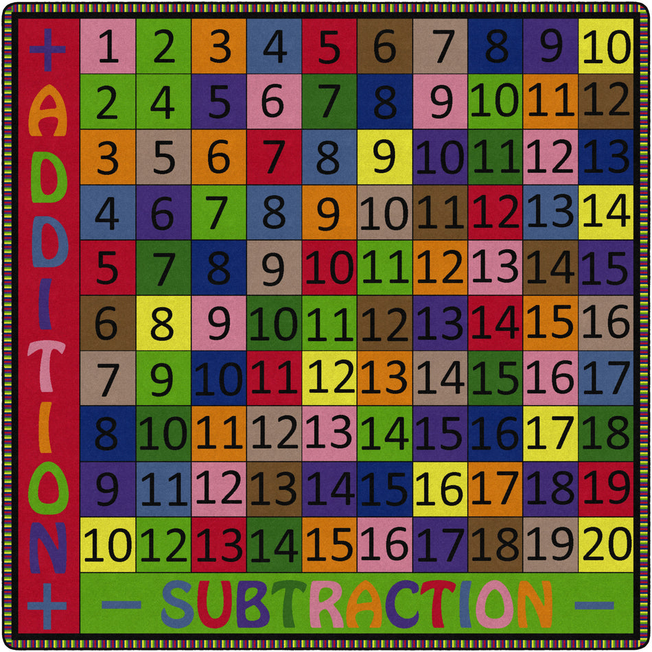 ADDITION AND SUBTRACTION RECTANGLE CARPETS 12' X 12'