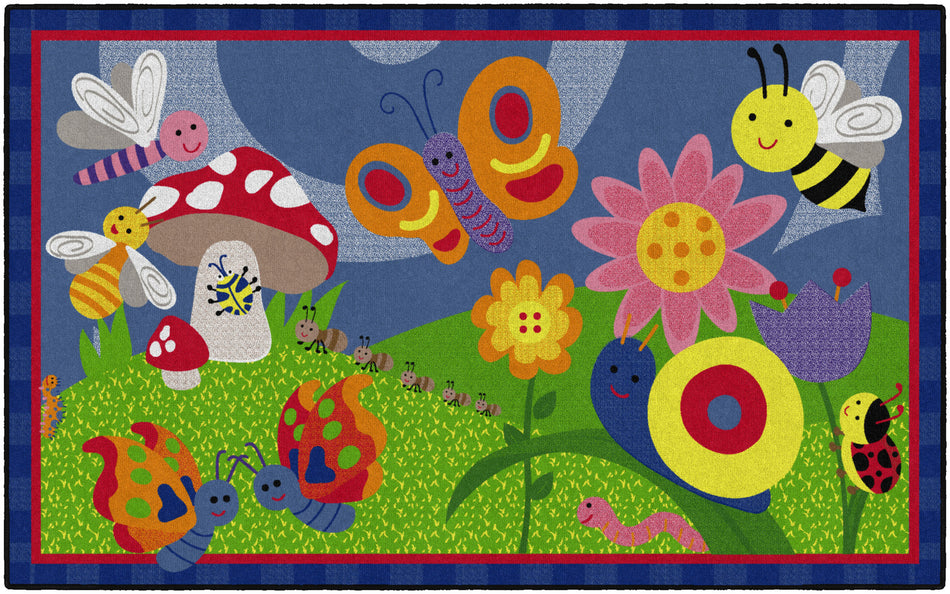 CUTIE BUGS RECTANGLE CARPETS 5' X 8'