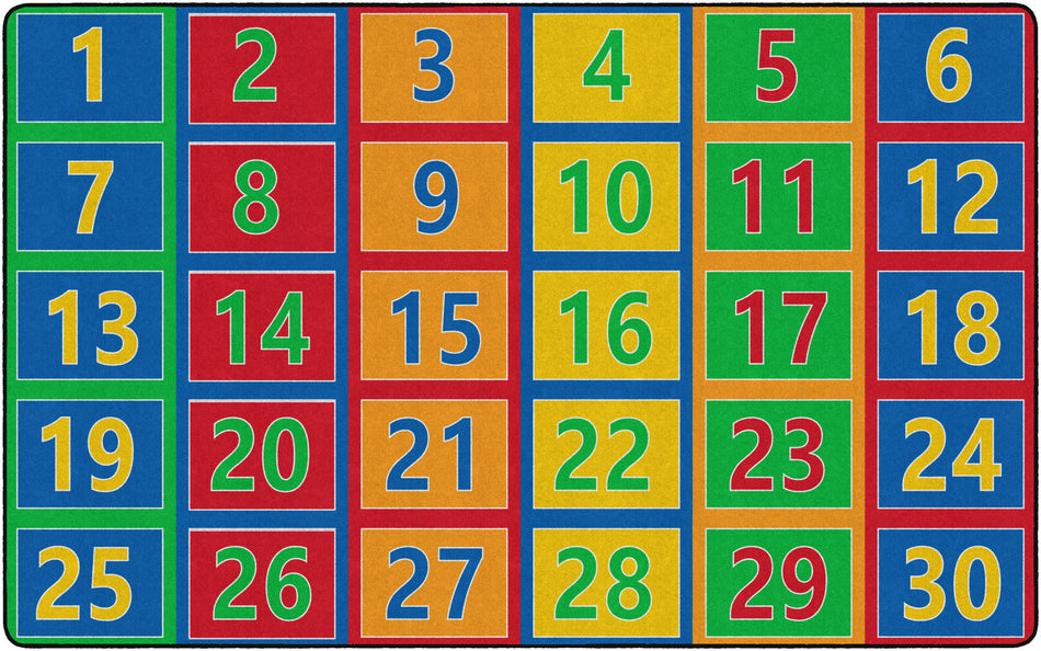 NUMBER ROWS 123'S SEATS 35 PRIMARY RECTANGLE CARPETS 10'6 x 13'2