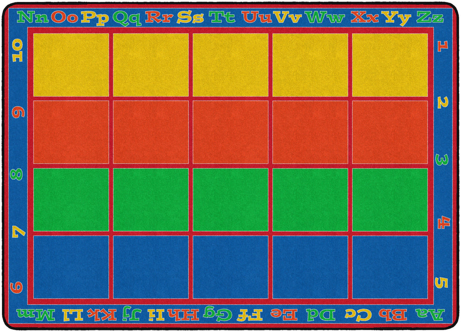 SITTING GRID PRIMARY - SEATS 20 RECTANGLE CARPETS 6'x8'4"