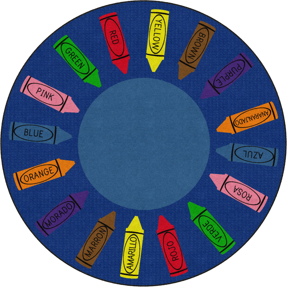 CRAYONES DE COLORES ROUND CARPETS 6'