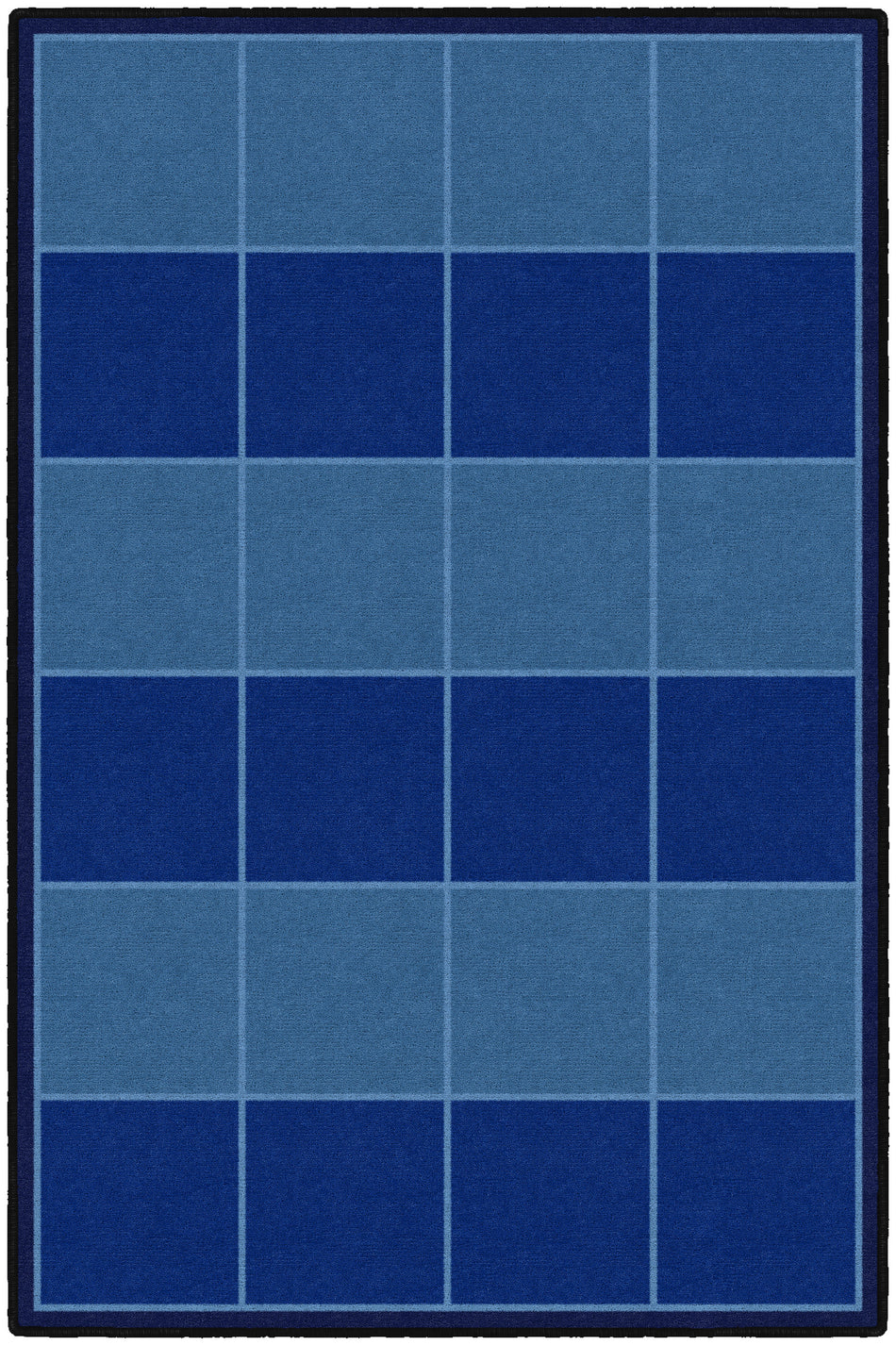 MY GRAPHING SORTING BLUE/BLUE VERTICAL RECTANGLE CARPETS 4' x 6'