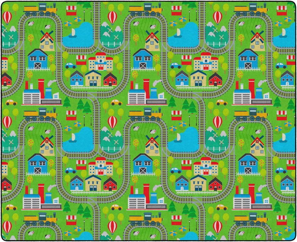 TRAIN RIDE RECTANGLE CARPETS 10'6 x 13'2