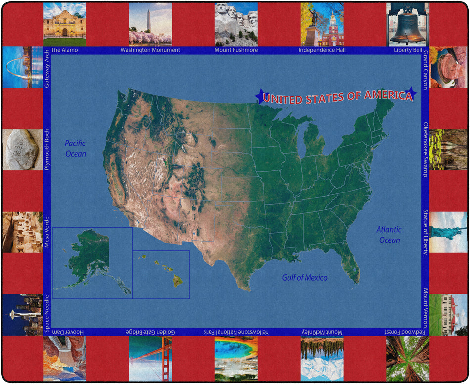 AMERICAN LANDMARKS RECTANGLE CARPETS 10' 6" X 13' 2"