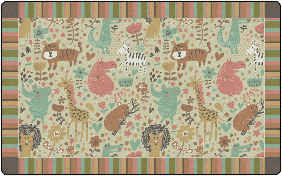 MY ANIMAL FRIENDS RECTANGLE CARPETS 7'6x12