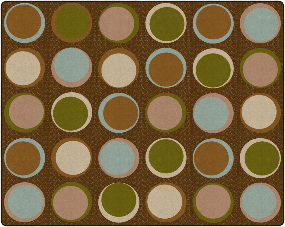 SITTING SPOTS EARTH TONE RECTANGLE CARPETS 10'6X13'2