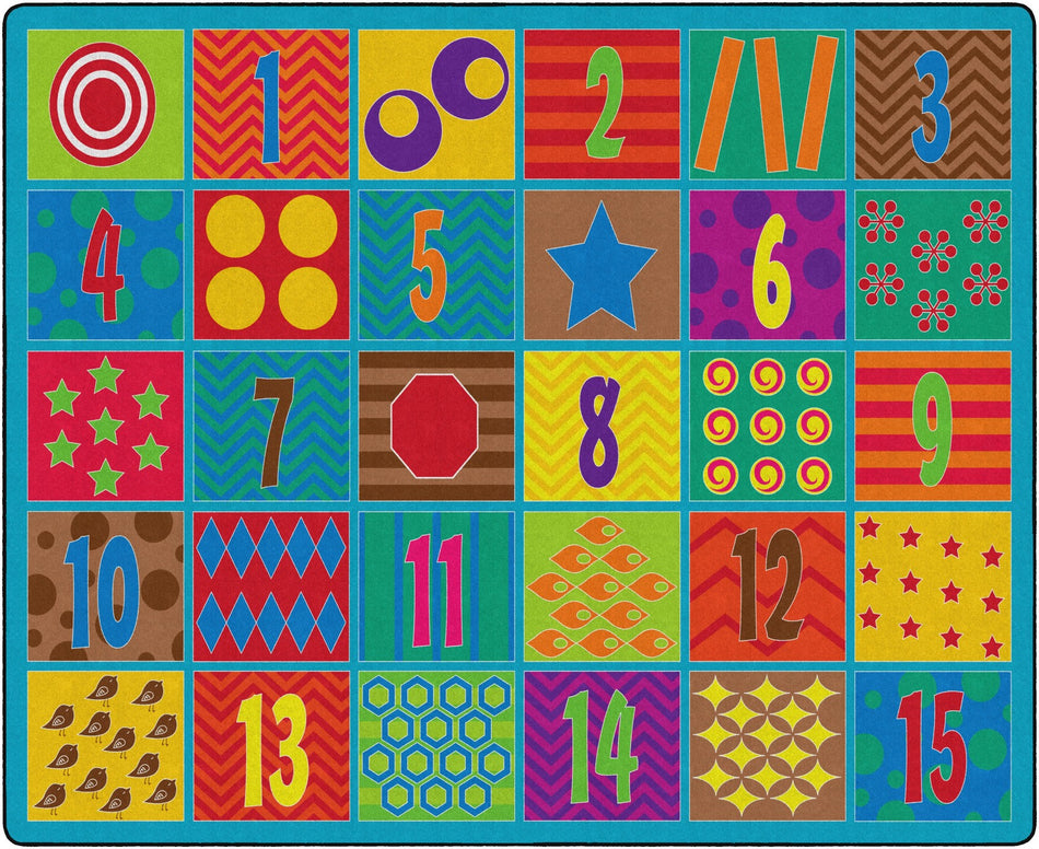 COUNTING FUN - SEATS 30 RECTANGLE CARPETS 10'6 x 13'2