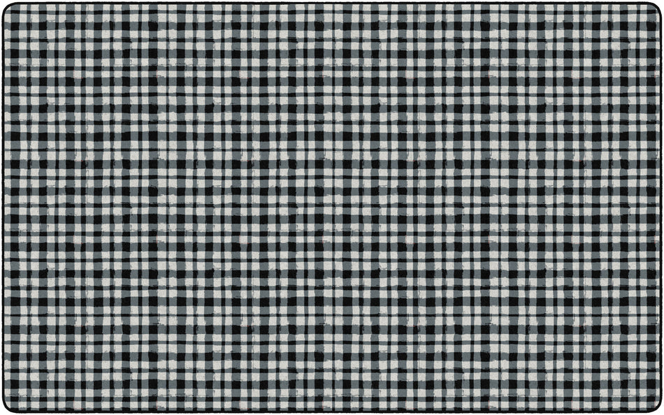 WATERCOLOR GINGHAM RECTANGLE CARPETS 7'6" X12'
