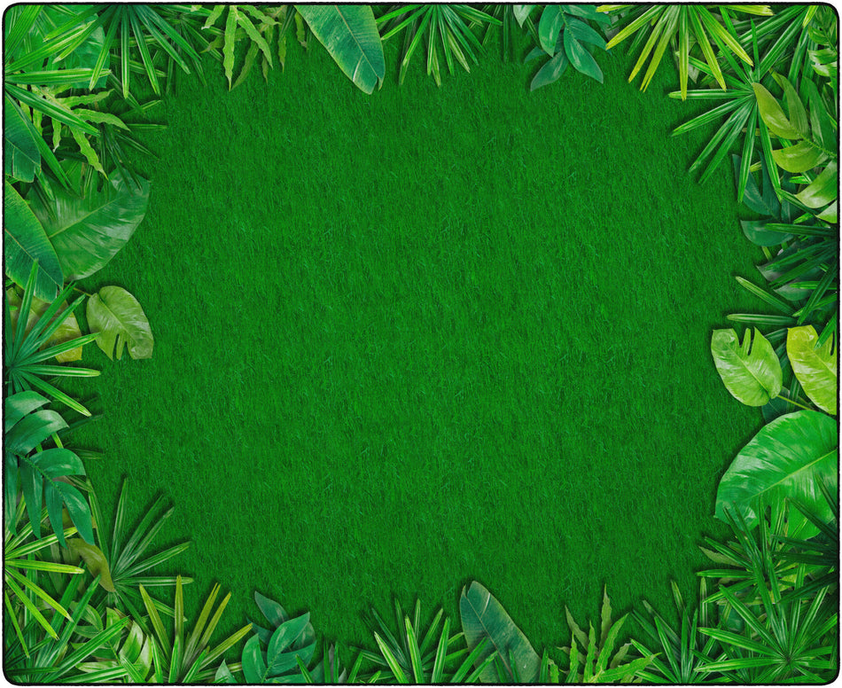 RAINFOREST LEAFY BORDER RECTANGLE CARPETS 10'6 x 13'2