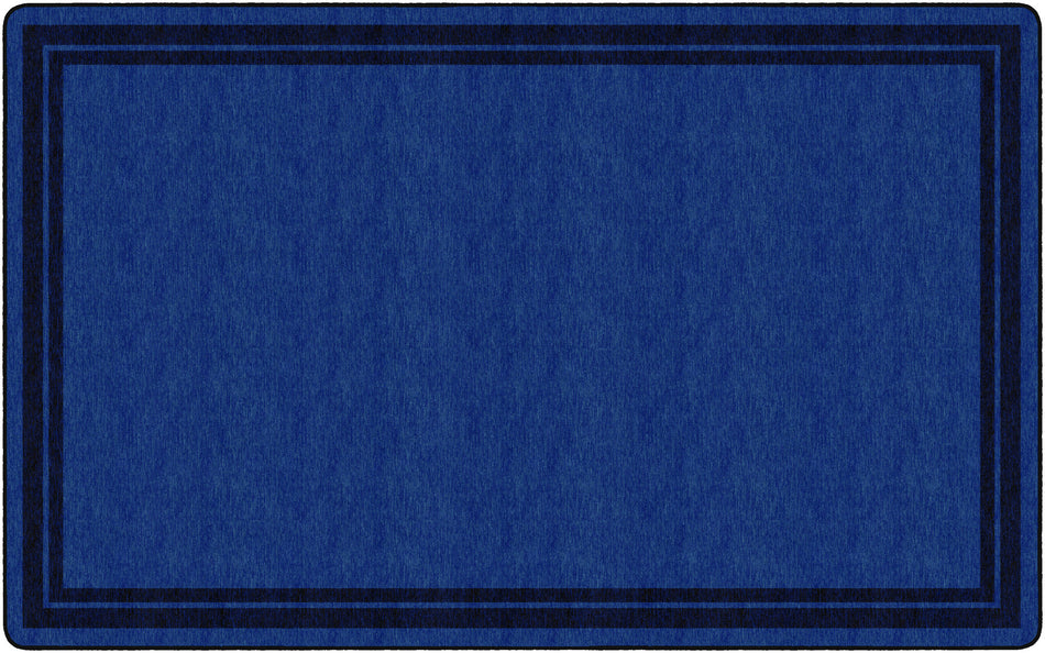 DOUBLE BORDER BLUE DARK BORDER RECTANGLE CARPETS 7'6" x 12'