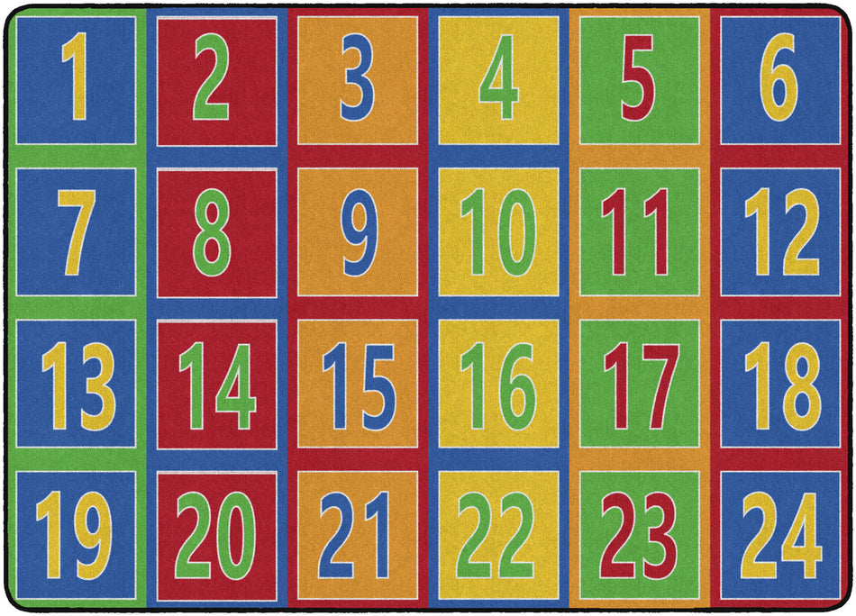 NUMBER ROWS 123'S SEATS 24 PRIMARY RECTANGLE CARPETS 6X8'4