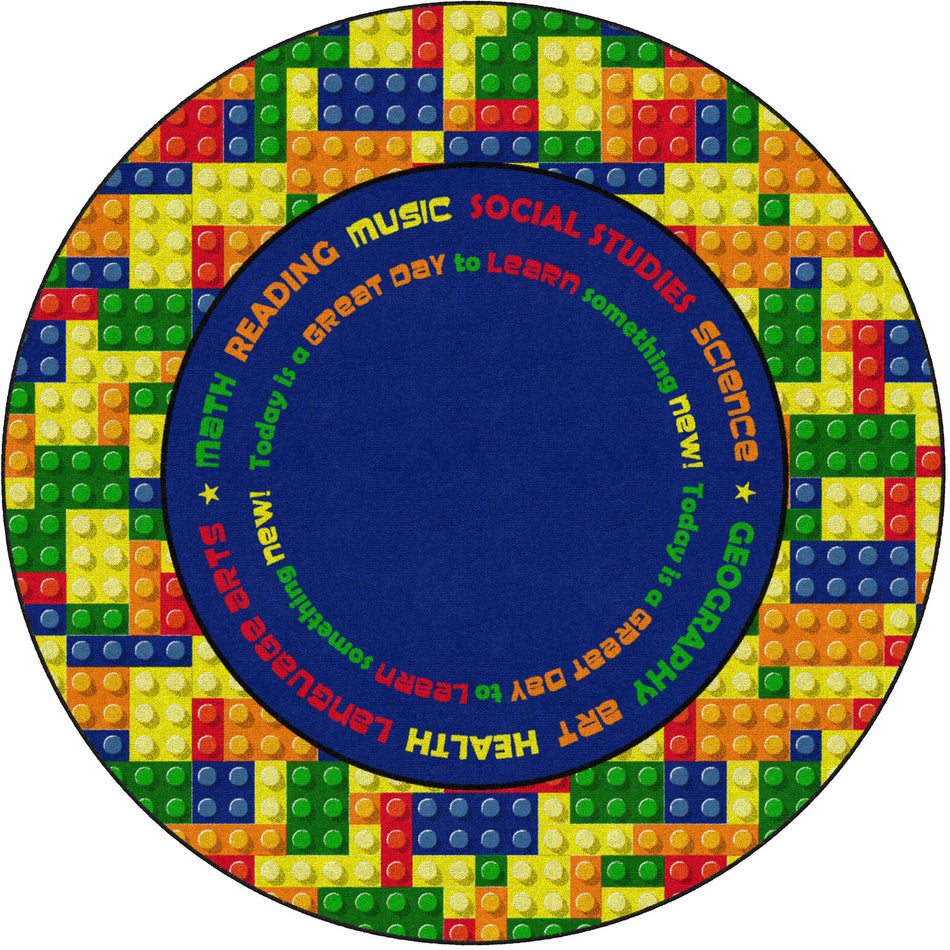 LEARNING BLOCKS ROUND CARPETS 6'