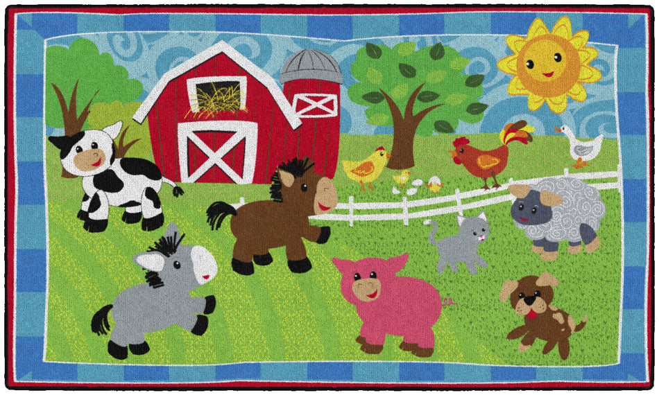CUTIE BARNYARD RECTANGLE CARPETS 3' X 5'