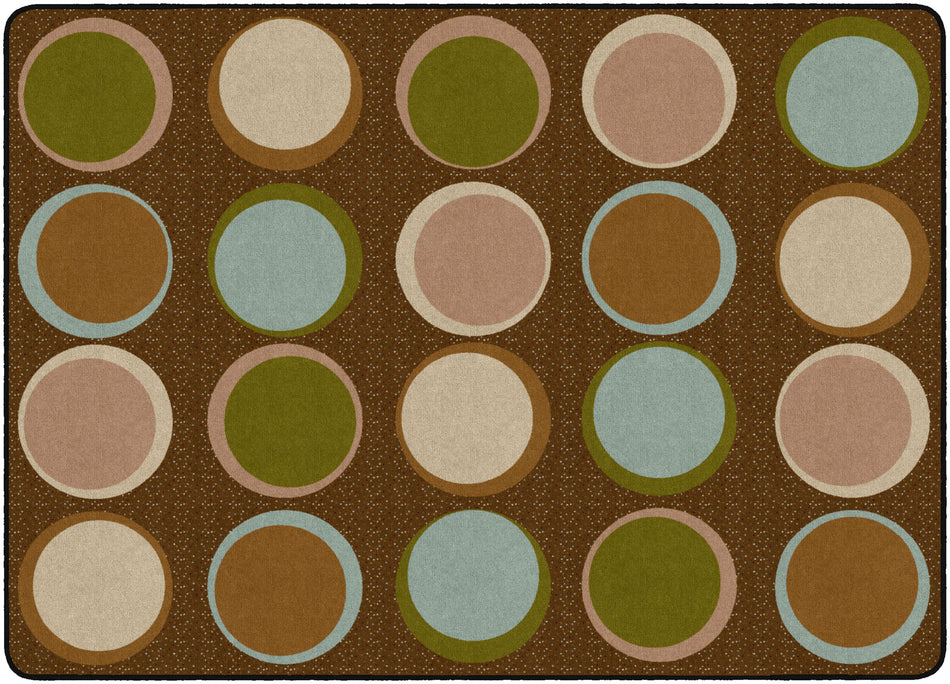 SITTING SPOTS EARTH TONE RECTANGLE CARPETS 6 X 8'4