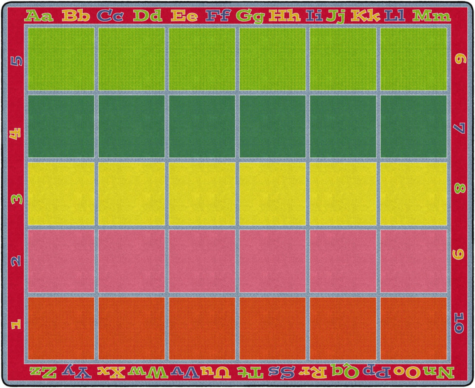 SITTING GRID BRIGHT - SEATS 30 RECTANGLE CARPETS 10'6 x 13'2